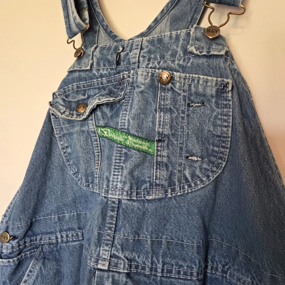 Key Imperial Aristocrat Denim Bib Overalls Mens 42x30 100% Cotton Workwear 17754